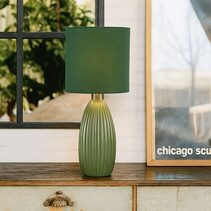 Nora Ceramic Table Lamp Set of 2 Green - LL-14-0318G