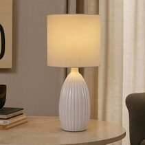 Nora Ceramic Table Lamp Set of 2 Grey - LL-14-0318GR