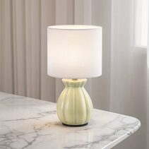 Blossom Ceramic Table Lamp Set of 2 Blush Mint / White - LL-14-0321G