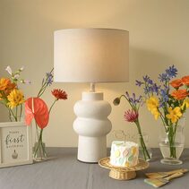Isadora Ceramic Table Lamp Matt White - LL-27-0325W