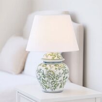 Tove Celadon Ceramic Table Lamp Green / White - LL-27-0327