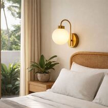 Rhea Rechargeable Built in LED CCT Dimmable Wall Sconce Opal - LL002WL017W
