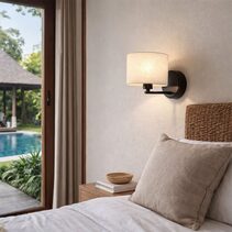 Clarissa Rechargeable Built in LED CCT Dimmable Wall Sconce Black - LL002WL018B