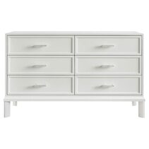 Jill 6 Drawer Chest White - 34003