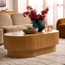 Avery Oval Coffee Table Natural Oak - 34024