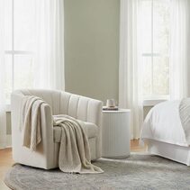 Cadman Swivel Arm Chair Ivory - 34137