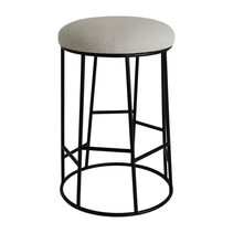 Aiden Black Steel Kitchen Stool Range Speckle Ecru - 34166