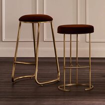 Annie Bar Stool Range Dark Chocolate Velvet - 34175