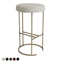 Balckley Gold Iron Kitchen Stool Speckle Ecru - 34186