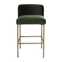 Leon Kitchen Stool Moss Velvet - 34192