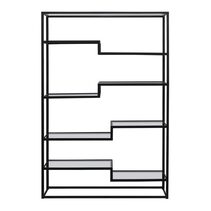 Mistique Glass Shelving Unit Black - 34198