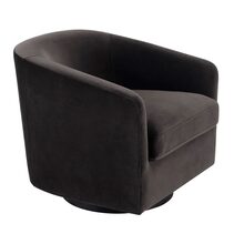 Bellevue Swivel Arm Chair Slate Grey Velvet - 34228