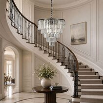 Karina 10 Light Crystal Pendant Black - KARINA-50-PDT BLK