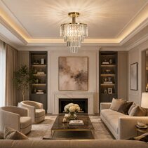 Karina 5 Light Semi-Flush Mount Light Gold - KARINA-40-CTC GLD