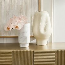 Aries Marble Vase Large White - 53358