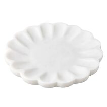 Stellar Marble Round Tray White - 53380