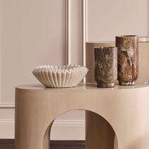 Aries Marble Vase Small Natural - 53381