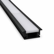 Floor Recessed Walk-On 2 Meter Aluminium LED Strip Extrusion Black - AQS-EXT-008-200-A2