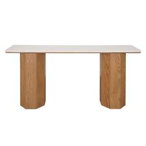 Barlow Marble Console Table Natural Oak - B33762