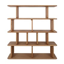 Tudor Oak Shelving Unit 4 Tier Natural - B33779