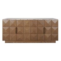 Benedict Walnut Buffet River Brown Marble - B34086