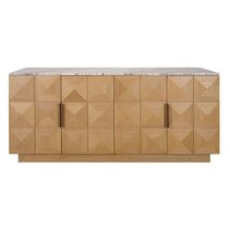 Benedict Natural Oak Buffet River Brown Marble - B34098