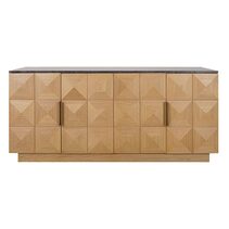 Benedict Natural Oak Buffet Black Marble - B34100