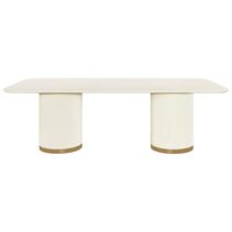 Eli Rectangular Dining Table 2.4m Ivory - B34315