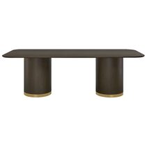 Eli Rectangular Dining Table 2.4m Smoked Oak - B34317