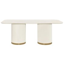 Eli Rectangular Dining Table 2m Ivory - B34319