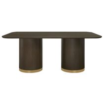 Eli Rectangular Dining Table 2m Smoked Oak - B34321
