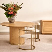 Eli Round Dining Table 1.2m Oak - B34324