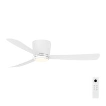 Costa 3-Blade 52" White Low Profile DC Ceiling Fan With LED Light - 22947/05