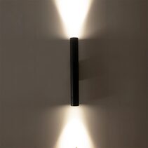 Dugo Aluminium Up & Down Wall Light Black - HV10295T