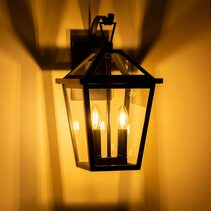 Karter Galvanised Iron Wall Light Black - HV3538W-S-BLK