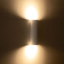 Valec 2 x 5W Flush Up & Down Plaster Wall Light White - HV8021T