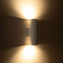 Strokka Plaster Up & Down Plaster Wall Light White - HV8022T