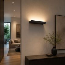 Ibox Slimline 20W LED Dimmable Black Wall Light