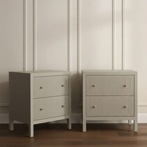 Ariana Large Beige Bedside Table Set of 2 - Z33572