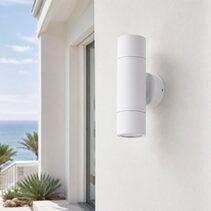 Fremantle 2 x 5W CCT 240V GU10 LED Up / Down Wall Light White - 206127