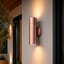 Fremantle 2 x 5W CCT 240V GU10 LED Up / Down Wall Light Copper - 206128