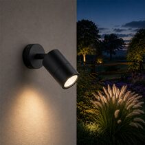 Fremantle 5W CCT 240V GU10 LED Adjustable Wall Light Black - 206142