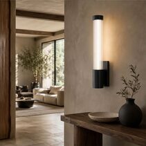 Bremen Single LED Vanity Wall Light Black - BREMEN WB1-BK3C