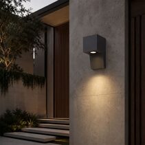 Engar Gypsum Exterior Wall Light Black - ENGAR EX-BK