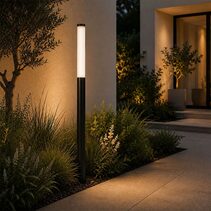 Gevet 230CM Exterior LED Bollard Light Black - GEVET EX.P230-BK