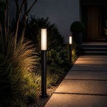 Gevet 80CM Exterior LED Bollard Light Black - GEVET EX.P80-BK