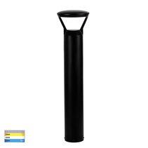 Thema Aluminium Round LED Bollard Light Black - HV1643T-BLK-24V