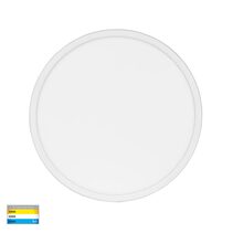 Slim Surface Mounted 400MM Oyster Light Dimmable White - HV5878T-WHT-MSENS
