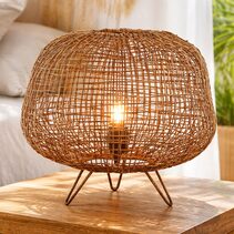 Nerina Rattan Table Lamp Brown - LL-27-0341