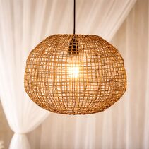 Nerina Rattan Pendant Small Brown - LL002PL175S